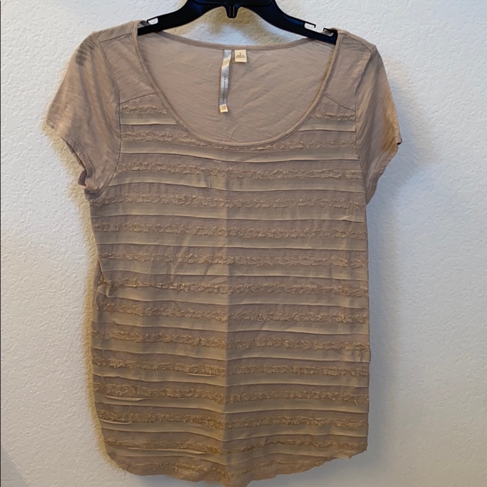 Tan Lauren Conrad short sleeve shirt